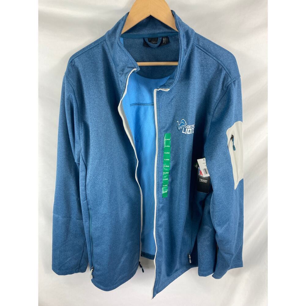 NWT Dunbrooke NLF Team Apparel Detroit Lions Zip Sweatshirt Size XL
